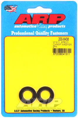 M12 ID .876 OD chamfer black washers