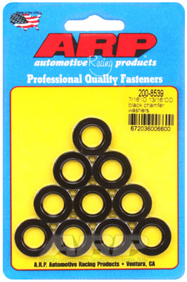 7/16 ID 13/16 OD black chamfer washers