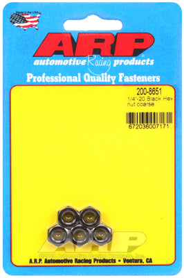 1/4-28 black coarse hex nut kit