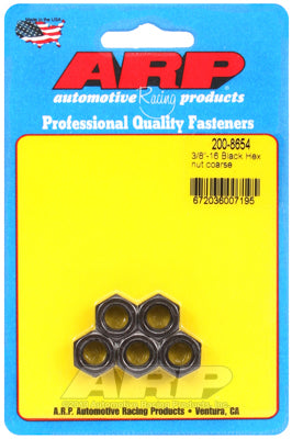 3/8-16 black coarse hex nut kit