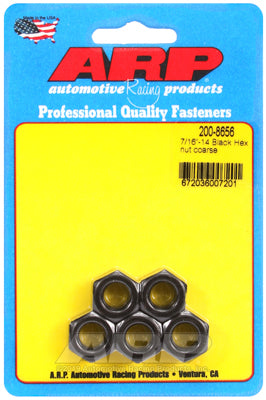 7/16-14 black coarse hex nut kit