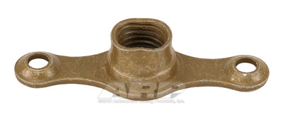 1/4-28 plate nut, 2-lug fixed w/ctr sunk rivet hole