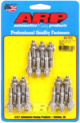 Cast alum covers SS 12pt valve cover stud kit, 16pc