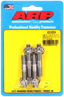 M8 X 1.25 X 51mm broached stud kit - 4pcs