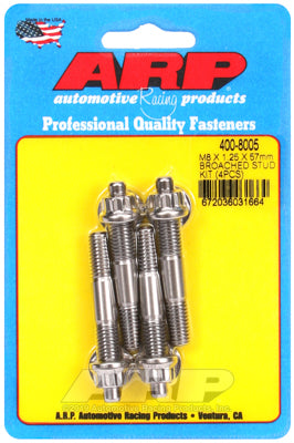 M8 X 1.25 X 57mm broached stud kit - 4pcs