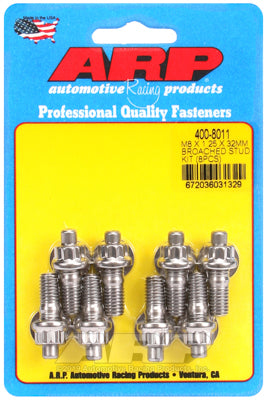 M8 X 1.25 X 32mm broached stud kit - 8pcs