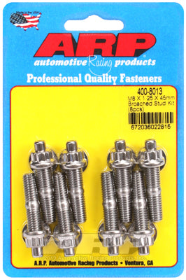 M8 X 1.25 X 45mm broached stud kit - 8pcs