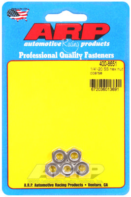 1/4-20 SS coarse hex nut kit