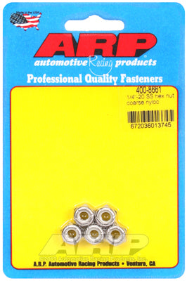 1/4-20 SS coarse nyloc hex nut kit