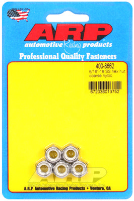 5/16-18 SS coarse nyloc hex nut kit