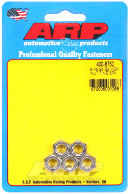 5/16-24 SS fine hex nut kit