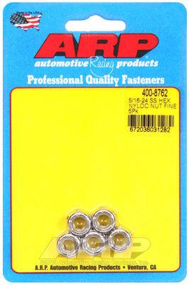 5/16-24 SS fine nyloc hex nut kit