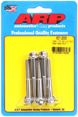 1/4-20 x 2.000 hex SS bolts