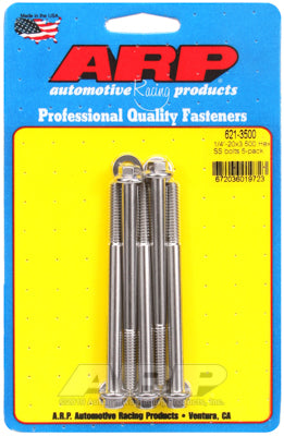 1/4-20 x 3.500 hex SS bolts