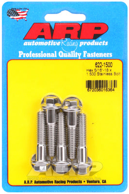 5/16-18 x 1.500 hex SS bolts