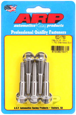 5/16-18 x 1.750 hex SS bolts