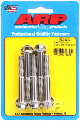 5/16-18 x 2.250 hex SS bolts