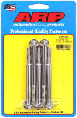 5/16-18 x 3.500 hex SS bolts