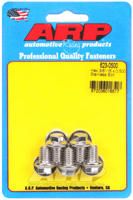 3/8-16 x 0.500 hex SS bolts