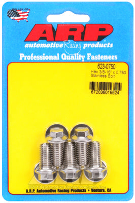 3/8-16 x 0.750 hex SS bolts