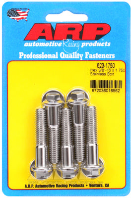 3/8-16 x 1.750 hex SS bolts