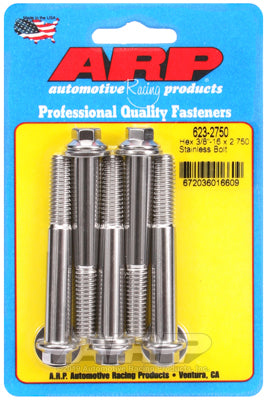 3/8-16 x 2.750 hex SS bolts