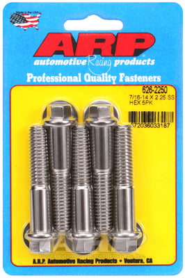 7/16-14 X 2.250 hex SS bolts