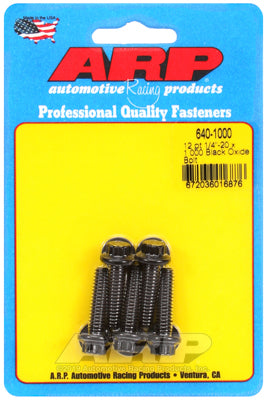 1/4-20 x 1.000 12pt black oxide bolts