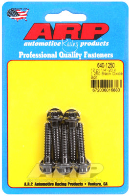 1/4-20 x 1.250 12pt black oxide bolts