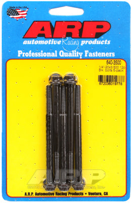 1/4-20 x 3.500 12pt black oxide bolts