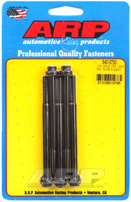 1/4-20 x 3.750 12pt black oxide bolts