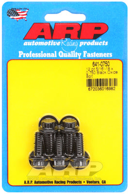 5/16-18 x 0.750 12pt black oxide bolts