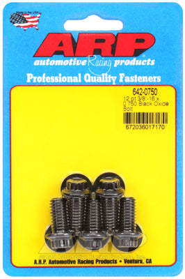 3/8-16 x 0.750 12pt black oxide bolts