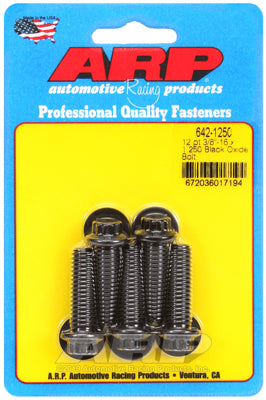 3/8-16 x 1.250 12pt black oxide bolts