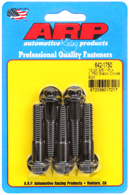 3/8-16 x 1.750 12pt black oxide bolts