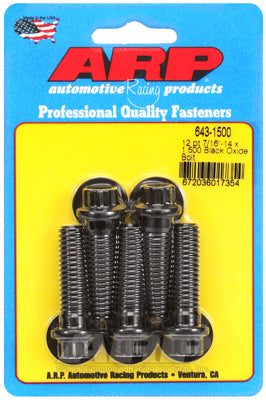 7/16-14 x 1.500 12pt black oxide bolts