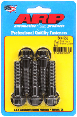 7/16-14 x 1.750 12pt black oxide bolts