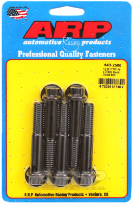 7/16-14 x 2.500 12pt black oxide bolts