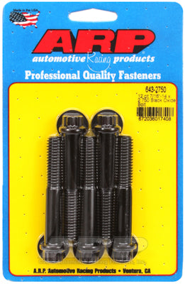 7/16-14 x 2.750 12pt black oxide bolts