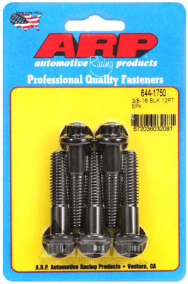 3/8-16 x 1.750 12pt 7/16 wrenching black oxide bolts