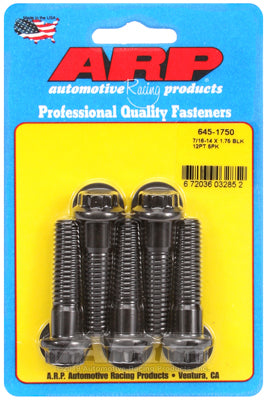 7/16-14 X 1.750 12pt 1/2 wrenching black oxide bolts