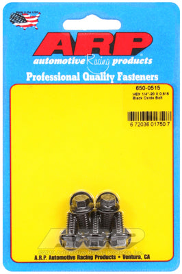 1/4-20 X 0.515 hex black oxide bolts