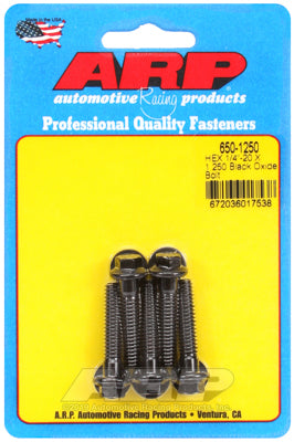 1/4-20 X 1.250 hex black oxide bolts