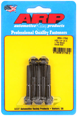 1/4-20 X 1.750 hex black oxide bolts