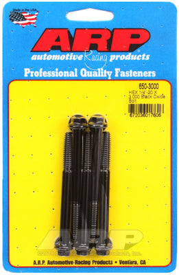 1/4-20 X 3.000 hex black oxide bolts