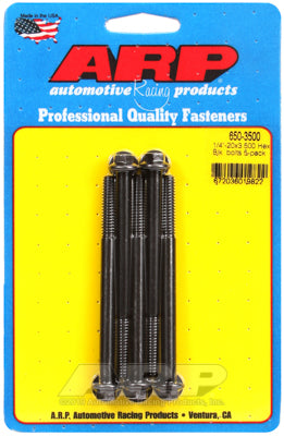 1/4-20 X 3.500 hex black oxide bolts