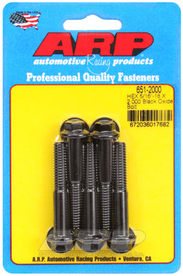 5/16-18 X 2.000 hex black oxide bolts