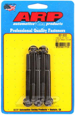 5/16-18 X 3.000 hex black oxide bolts