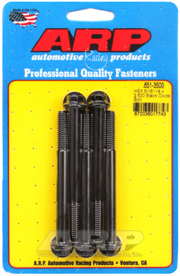 5/16-18 X 3.500 hex black oxide bolts