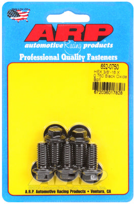 3/8-16 X 0.750 hex black oxide bolts